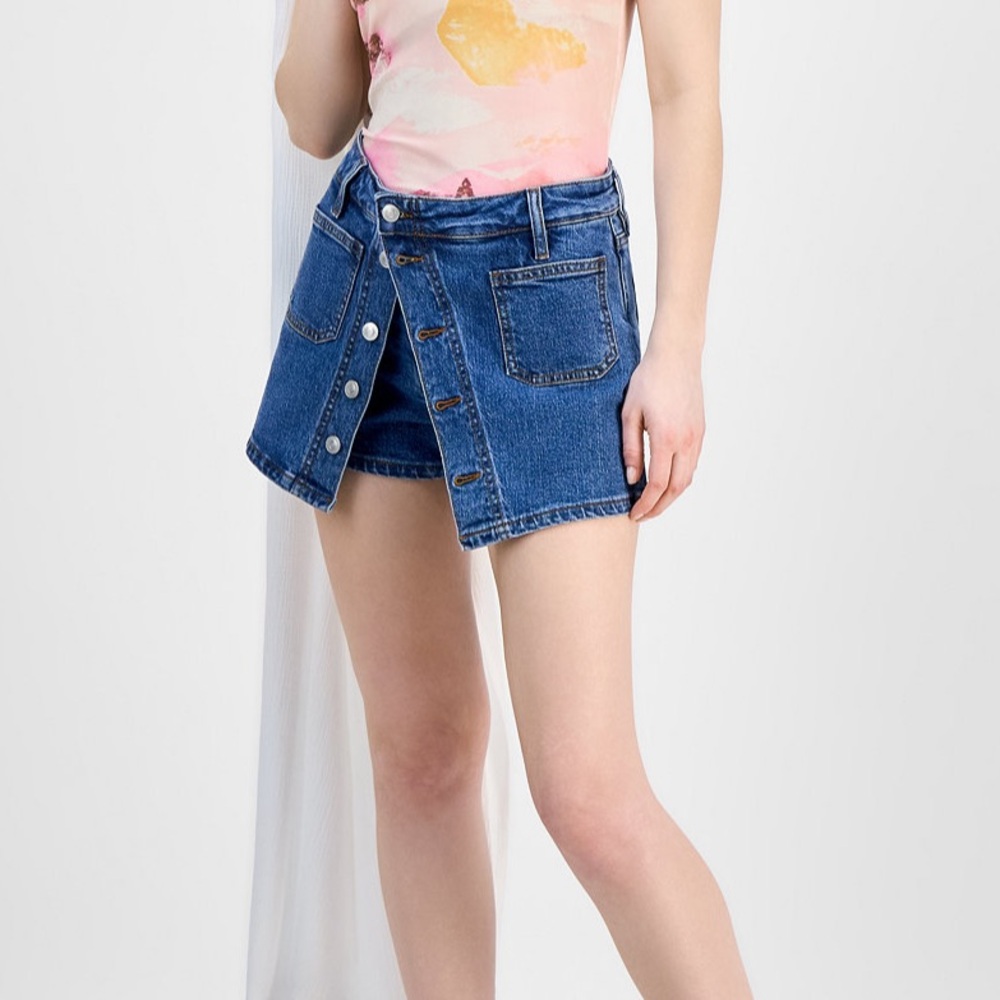 NWT Bar III Women's Split Denim Skort